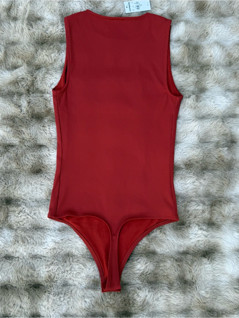 Express Body Contour Ribbed Bodysuit - Picture 4 of 6